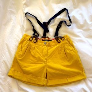 Mini Boden suspender shorts, size 12, EUC